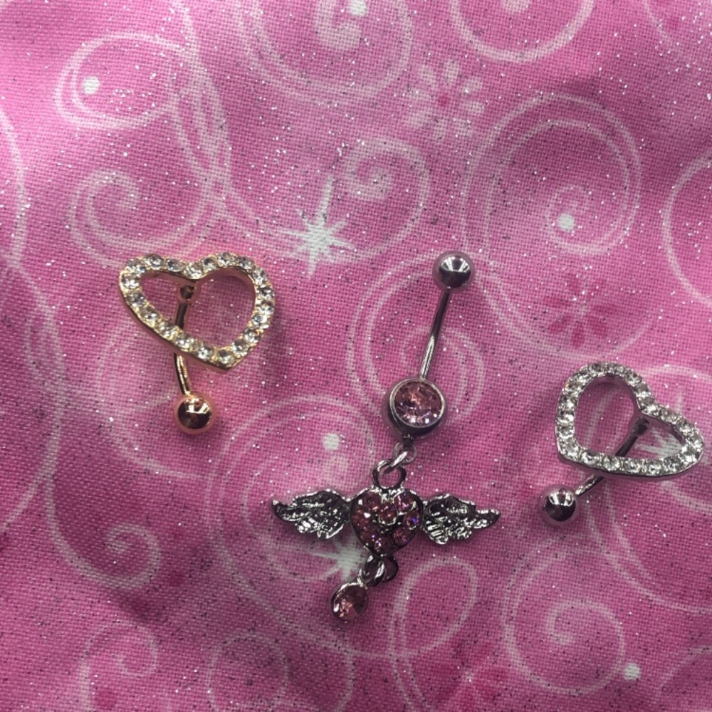 Belly rings, all 3 for $20